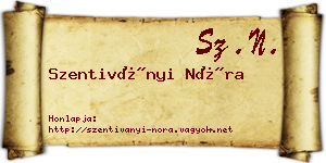 Szentiványi Nóra névjegykártya