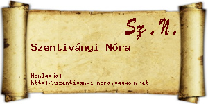 Szentiványi Nóra névjegykártya